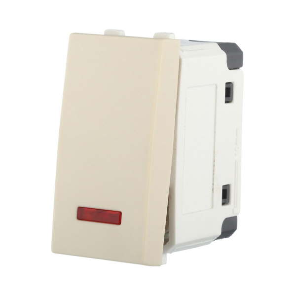 Переключатель LK Studio с двух мест, с индикатором 45х22,5мм (схема 6L) 16 A, 250 B (бежевый) LK45 850401-1 Переключатель LK Studio с двух мест, с индикатором 45х22,5мм (схема 6L) 16 A, 250 B (бежевый) LK45 850401-1