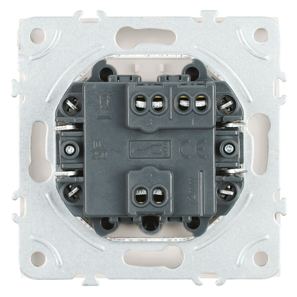 Переключатель одноклавишный Stekker Эмили белый фарфор RSW10-5105-01 49867