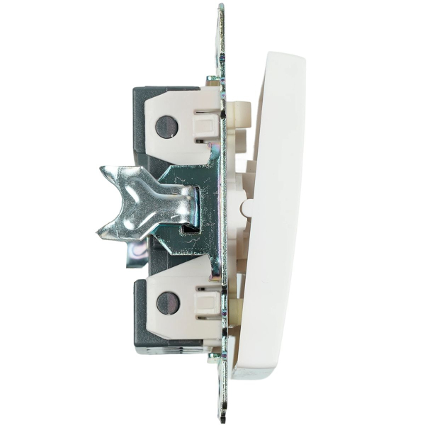 Выключатель одноклавишный Stekker Катрин с подсветкой белый GLS10-7101-01 39299