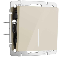 Выключатель одноклавишный проходной с подсветкой Werkel айвори акрил W1112143 4690389197017