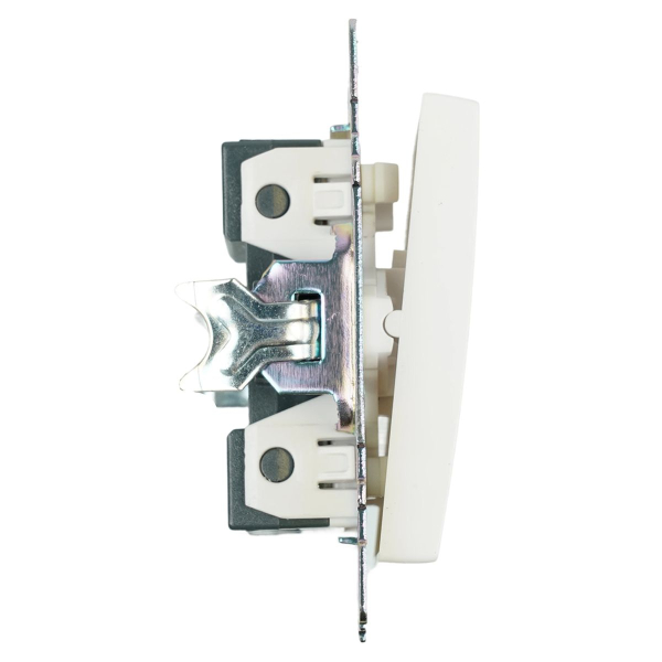 Переключатель одноклавишный Stekker Катрин белый GLS10-7105-01 39572