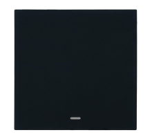 Выключатель 1-клавишный c индикатором (механизм), Stekker, 250В, 10А Мия, RSW10-3101-05, черный бархат 50445