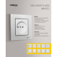 Выключатель двухклавишный Vesta-Electric Exclusive White белый FVK050102BEL