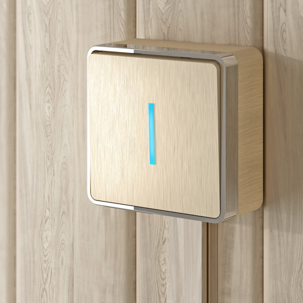 Выключатель одноклавишный с подсветкой Werkel Gallant шампань рифленый W5010110 4690389163821