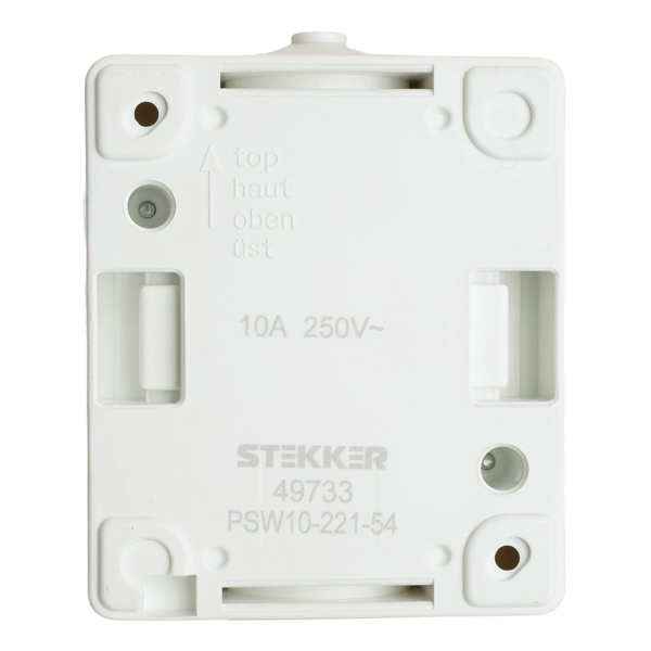 Выключатель двухклавишный Stekker Велена белый/серый PSW10-221-54 49733