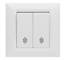 Выключатель двухклавишный проходной Vesta-Electric Roma белый FVK010103BEL