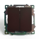Переключатель двухклавишный Stekker Катрин GLS10-7107-04 шоколад 49170