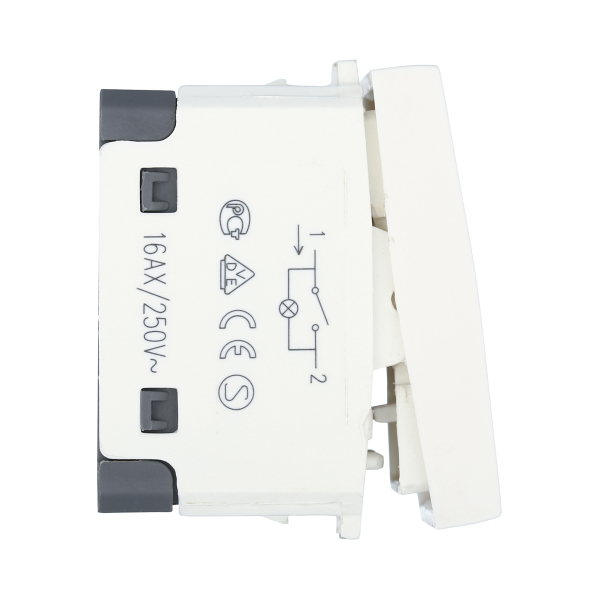 Выключатель LK Studio с индикатором 45х45мм (схема 1L) 16 A, 250 B (бежевый) LK45 850901-1