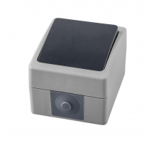 Выключатель одноклавишный Stekker Велена серый-графит PSW10-111-54 32752