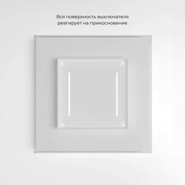 Сенсорный умный выключатель двуклавишный Werkel белый W4523001 4690389197949