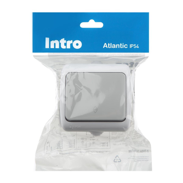 Переключатель одноклавишный ЭРА Intro Atlantic 10AX 250V 5-103-03 Б0050942 Переключатель одноклавишный ЭРА Intro Atlantic 10AX 250V 5-103-03 Б0050942