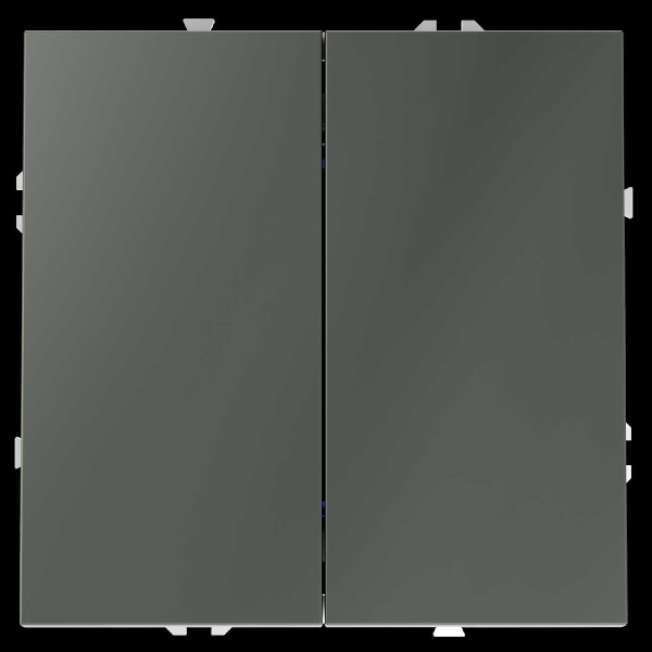 Перекрестный переключатель встраиваемый S70 двухклавишный 10А (титан) Voltum VLS020506