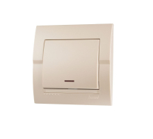 Выключатель с подсветкой Lezard Deriy белый жемчуг 702-3030-111