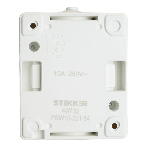 Переключатель одноклавишный Stekker Велена белый/серый PSW10-212-54 49732