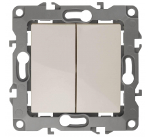 Выключатель двухклавишный ЭРА 12 10AX 250V 12-1004-02 Б0014652
