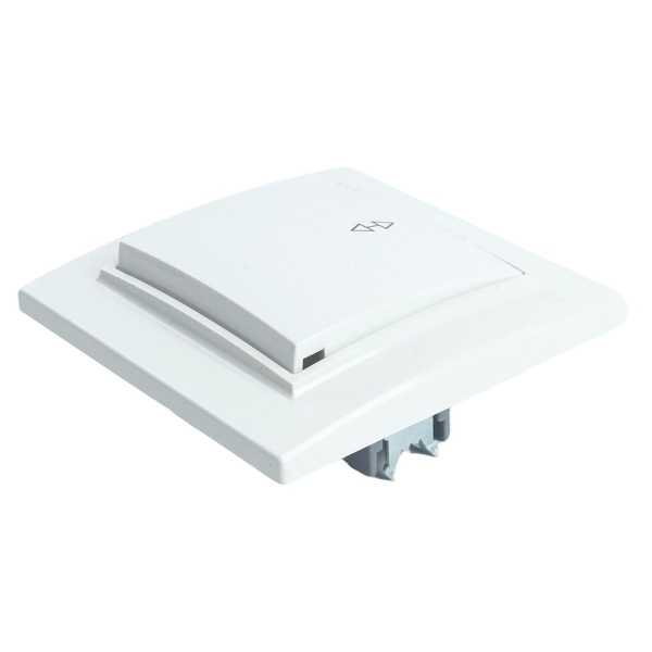 Переключатель одноклавишный Stekker Эрна белый PSW10-9005-01 39617