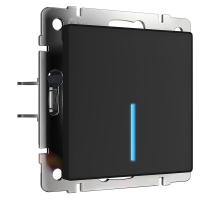 Сенсорный выключатель одноклавишный с функцией Wi-Fi Werkel черный W4510608 4690389171185