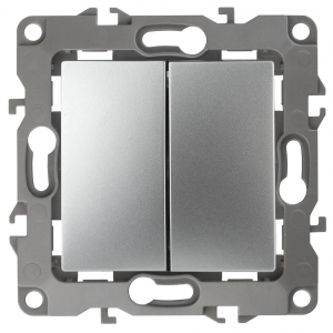 Переключатель двухклавишный ЭРА 12 10AX 250V 12-1106-03 Б0014665