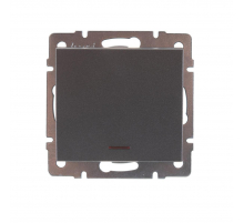 Выключатель с подсветкой Lezard Rain черный 703-4188-111