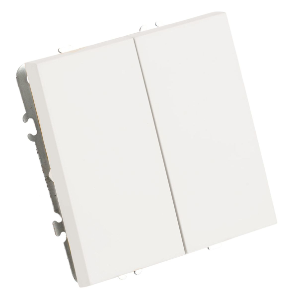 Переключатель перекрестный 2-клавишный (механизм), Stekker, 250В, 10А Эмили, RSW10-5111-01, белый фарфор, soft touch 50162