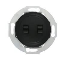 Переключатель LK Studio 2-рычажковый, c двух мест (схема 5) 16 A, 250 B (черный) Vintage 882408-1