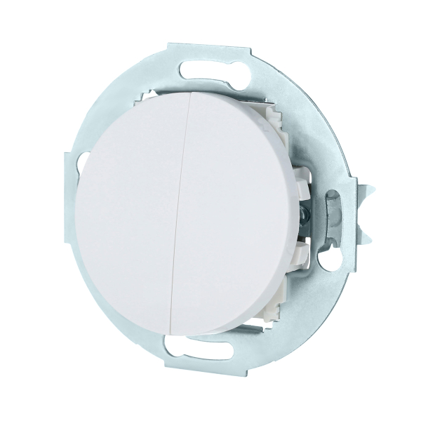 Выключатель LK Studio двухклавишный (схема 5) 16 A, 250 B (белый) Vintage 881104-1