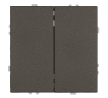 Переключатель 2-клавишный (механизм), Stekker, 250В, 10А Эмили, RSW10-5107-09, антрацит, soft touch 49921