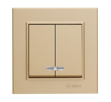 Выключатель двухклавишный с подсветкой Makel Karea 56057023