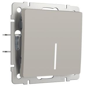 Выключатель одноклавишный проходной с подсветкой (дымчатый) W1212104/ a069450