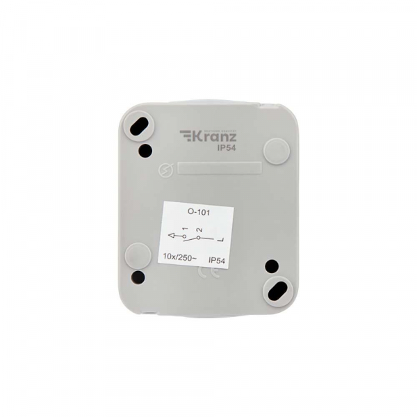 Выключатель одноклавишный Mini OG IP54, о/у, серый KRANZ KR-78-0835