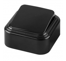 Выключатель одноклавишный Stekker Брест черный PSW06-21-20 32743