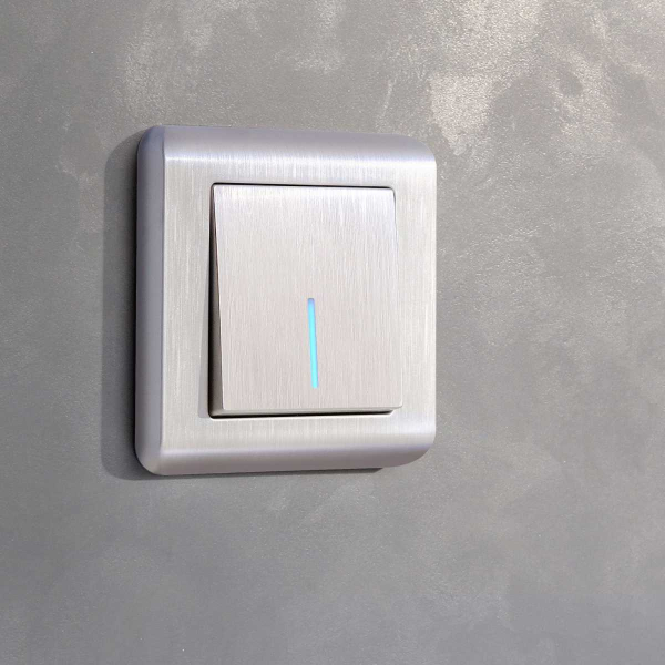 Выключатель одноклавишный проходной с подсветкой Werkel перламутровый рифленый W1112113 4690389160844