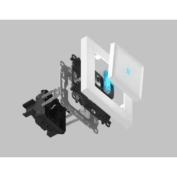 Механизм 1-клавишного выключателя с самовозвратом 10A-250V Ambrella Volt QUANT VM113