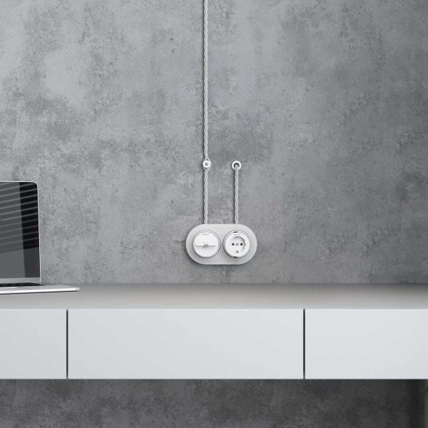 Набор втулок для вывода кабеля из стены 2 шт. Werkel Ретро белый W6421101 4690389166068