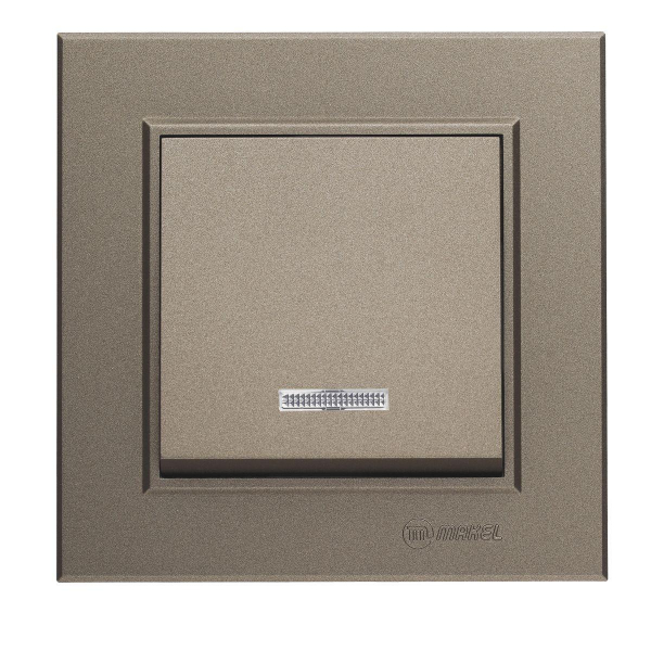 Выключатель одноклавишный с подсветкой Makel Karea 56052021