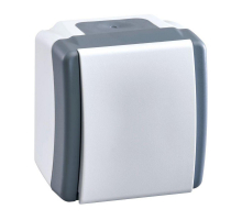Выключатель Mono Electric Octans IP54 одноклавишный бело-серый 154-020001-100
