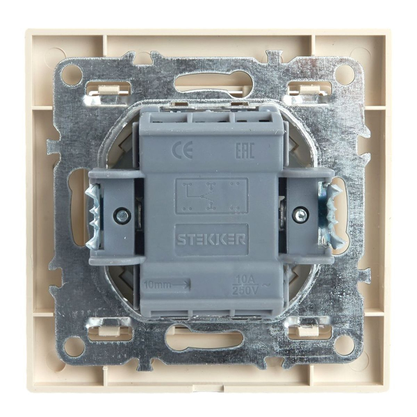 Переключатель одноклавишный Stekker Эрна слоновая кость PSW10-9005-02 39618