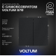 Выключатель с самовозвратом встраиваемый Voltum S70 двухклавишный 10А, (графит) VLS020607