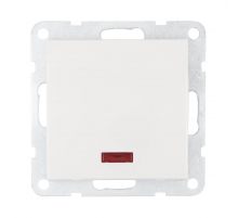 Переключатель LK Studio 1-кл., на 2 направления, c индикатором (схема 6L) 16 A, 250 B (белый) LK60 860404-1