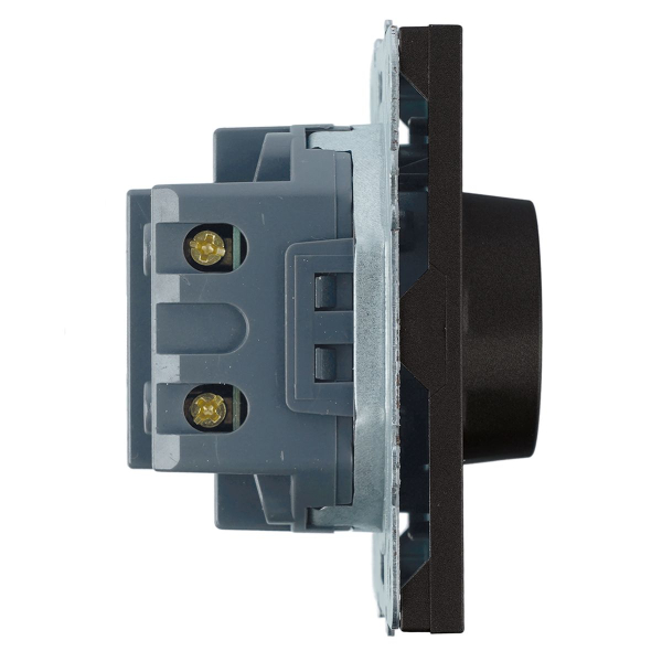 Выключатель диммирующий (механизм), Stekker, 250В, 500W Эмили, RSW10-5106-05, черный уголь, soft touch 49842