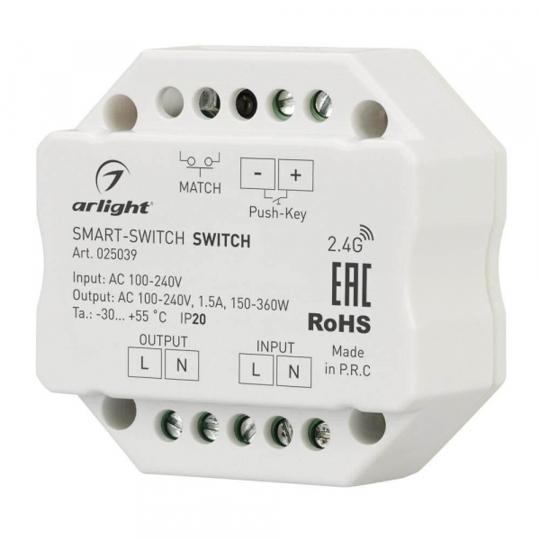 Выключатель Arlight Smart-Switch 025039 Выключатель Arlight Smart-Switch 025039