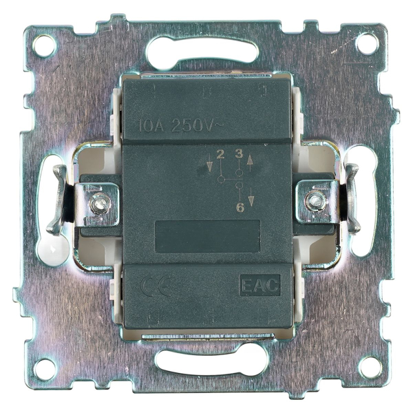 Переключатель одноклавишный Stekker Катрин белый GLS10-7105-01 39572