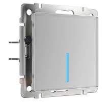 Сенсорный выключатель одноклавишный Werkel с подсветкой серебряный W4510106 4690389171208