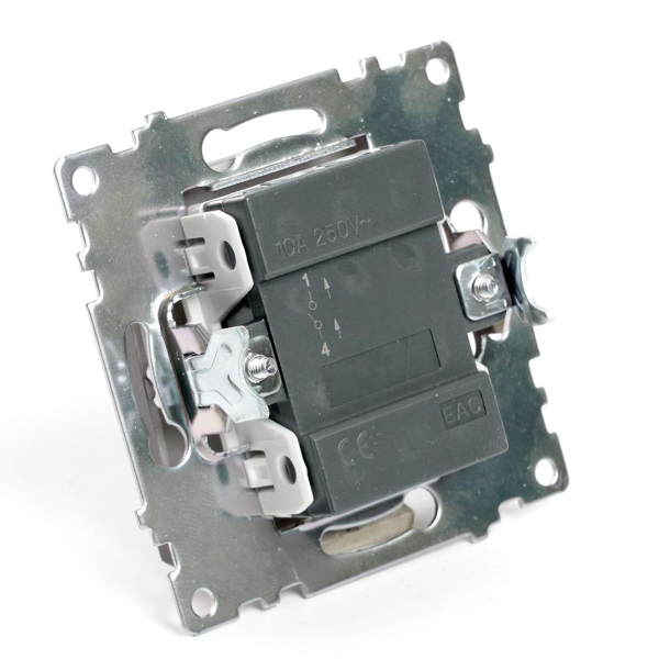 Выключатель одноклавишный Stekker Катрин шоколад GLS10-7103-04 49020