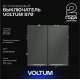 Выключатель встраиваемый Voltum S70 двухклавишный с подсветкой 10А, (титан) VLS020206