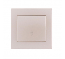 Выключатель проходной Lezard Rain белый жемчуг 703-3030-105