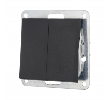 Переключатель LK Studio 2-кл., с двух мест (схема 6+6) 16 A, 250 B (черный бархат) LK80 841308-1