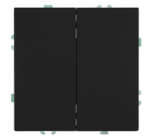 Выключатель двухклавишный Stekker Эмили черный уголь RSW10-5104-05 49840