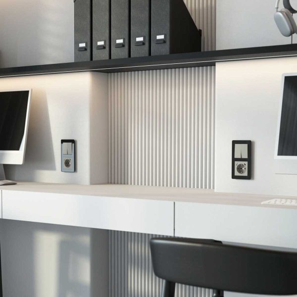 Выключатель двухклавишный (дымчатый) W1220004/ a069452