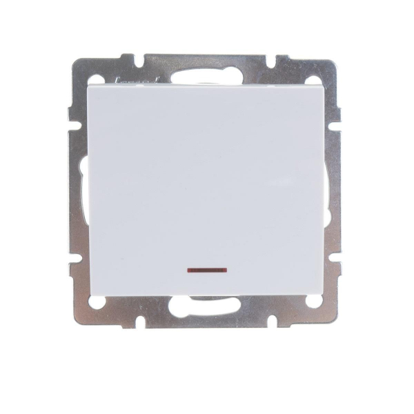 Выключатель с подсветкой Lezard Rain белый 703-0288-111 Выключатель с подсветкой Lezard Rain белый 703-0288-111
